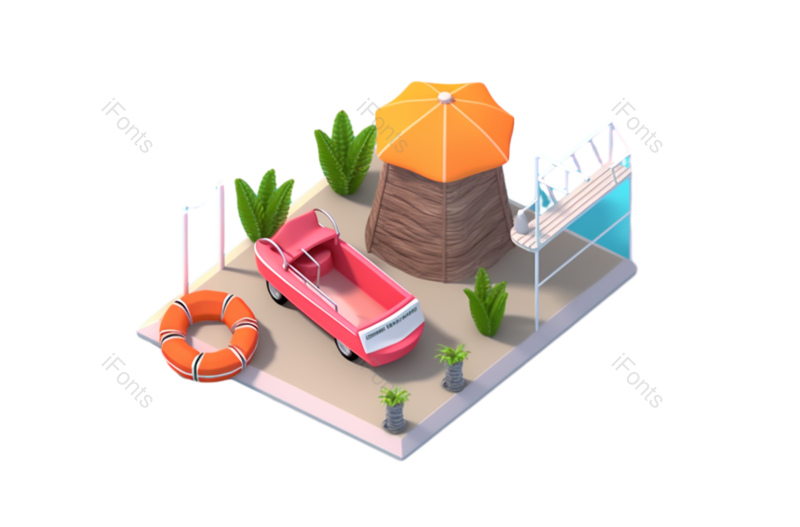 图标图片,夏天元素,插画PNG,海报免抠素材